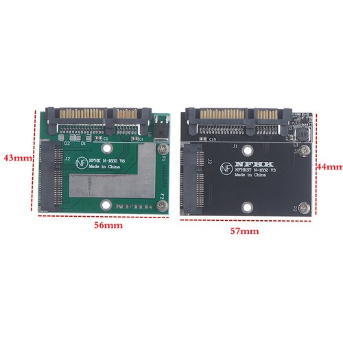 Half height MSATA Mini Pcie SSD To 2.5'' SATA3 6.0gps Adapter Converter Card - Photo 3/15