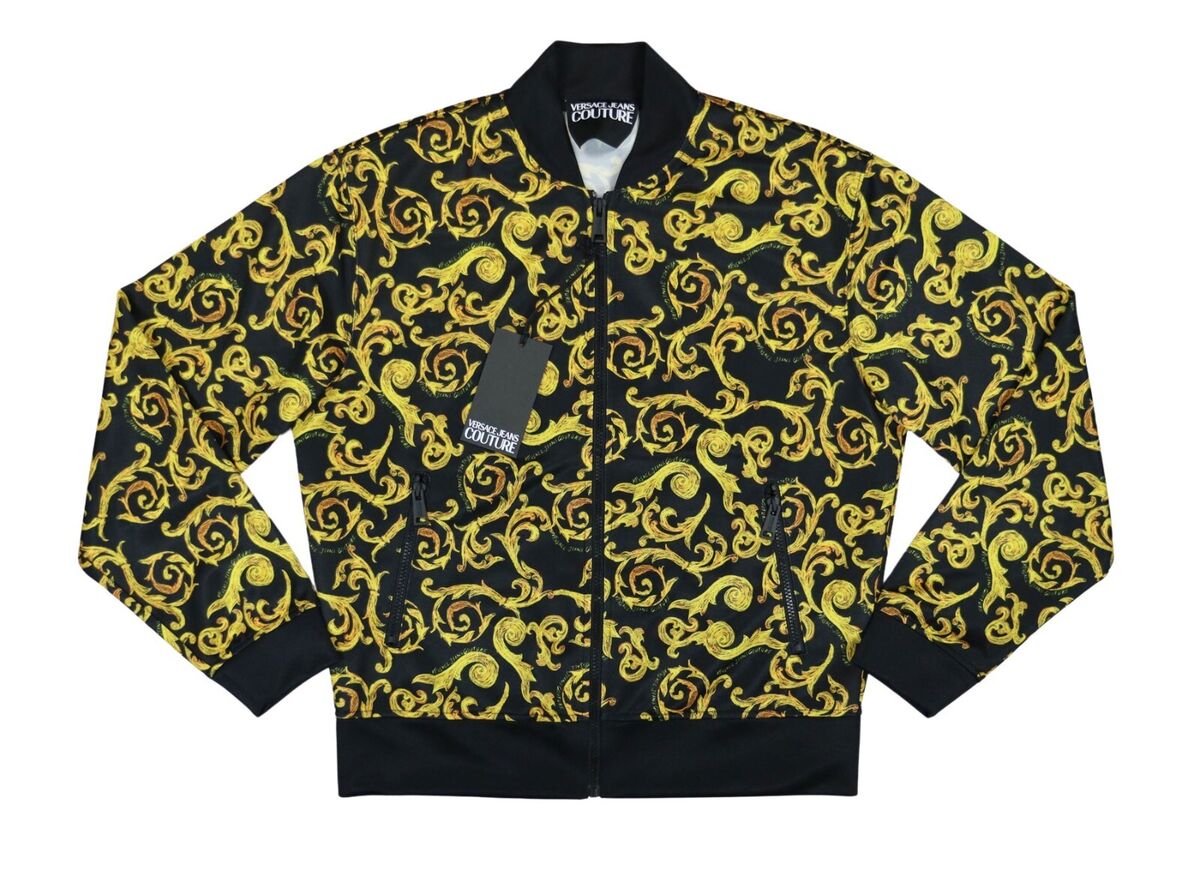 Versace Triacetato Sketch Art Print Full Zip Men's Bomber Versace Triacetato Sketch Art Print Full Zip Men's Bomber