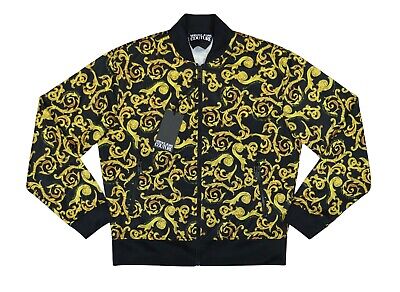 Versace Triacetato Sketch Art Print Full Zip Men's Bomber Versace Triacetato Sketch Art Print Full Zip Men's Bomber