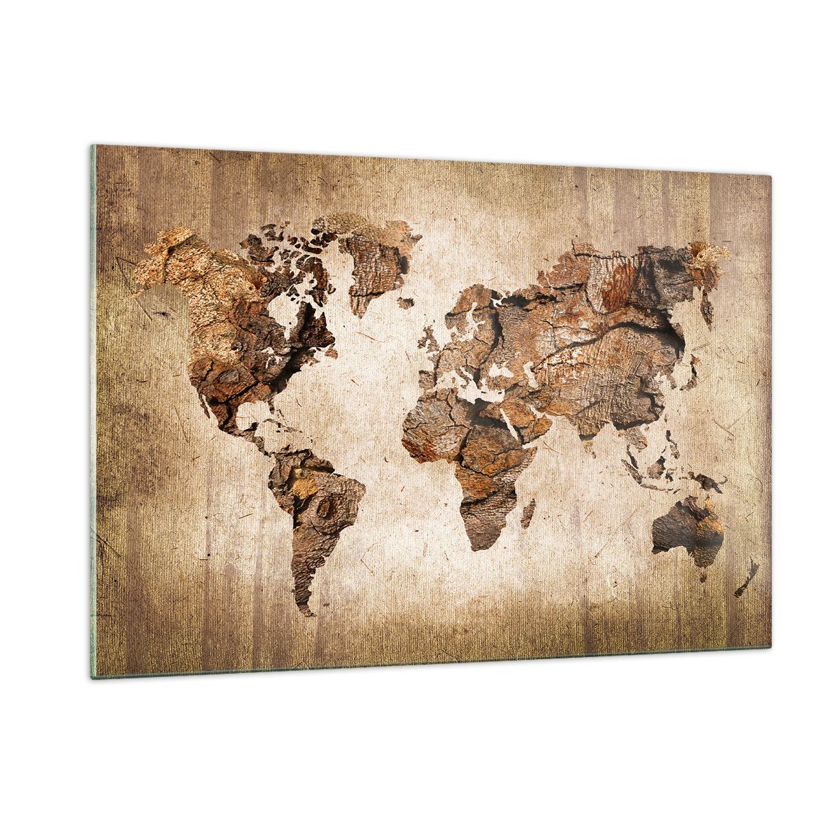 Quadro su Vetro 120x80cm mappa mondo moderno Stampe Immagini Moderni Murale