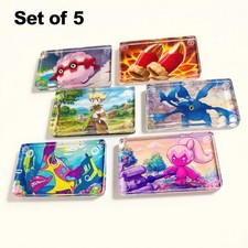 5 Sets Pokemon TCG Card Acrylic Magnet DIY Kit Creative DIY Set Gift for Gamers
