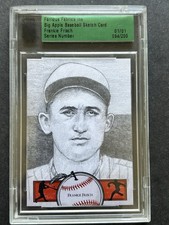 Frankie Frisch Giants HOF In The Game Baseball’s Greatest Stars Sketch Card 1/1