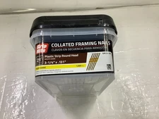 Grip Rite 3-1/4" X .137" Plastic Strip Round Framing Nails QTY:1000 (GR0241M)