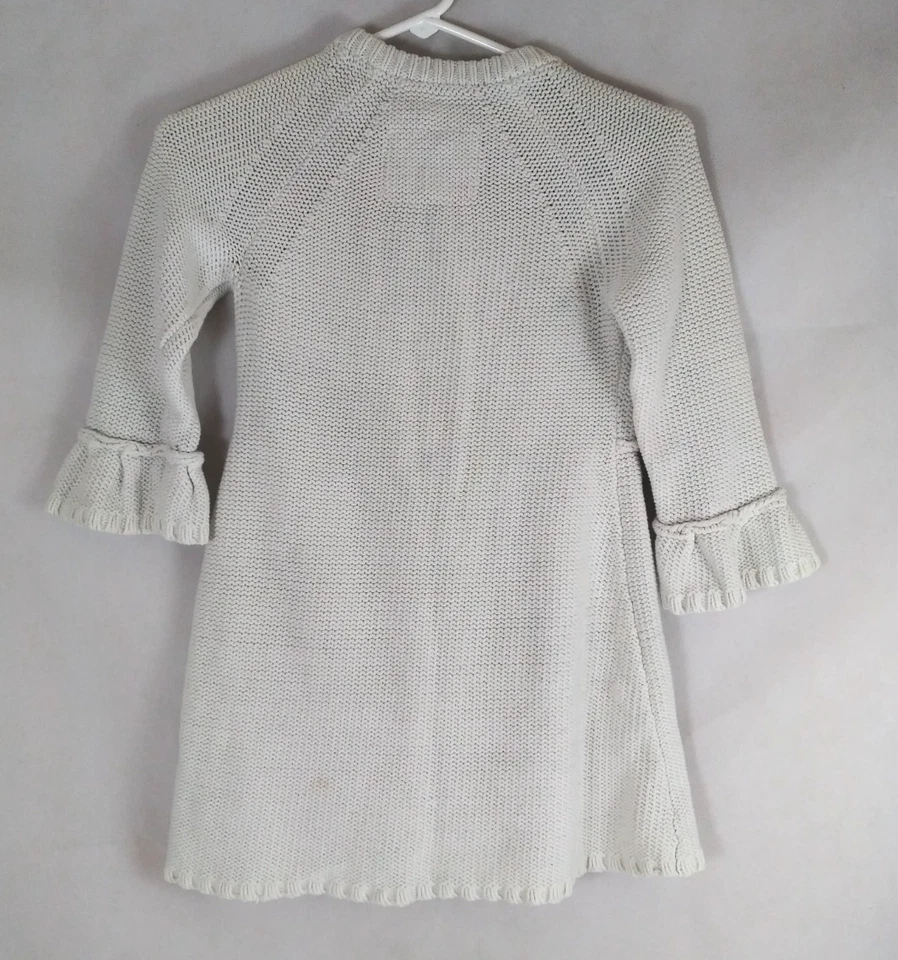 Vestido suéter de malha Mossimo Supply Co marfim/branco com botões tamanho grande feminino - Imagem 2 de 4