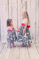 Velvet Flocked Taffeta Dress with Elegant Texture