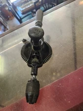Antique 12 In Primitive Hand Crank Drill Tool