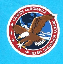 NASA SPACE SHUTTLE ISS 3-1/2" WIDE ADHESIVE STICKER DECAL - STS-54 - X15