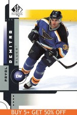 2001-02 SP Authentic #75 Pavol Demitra St. Louis Blues Hockey