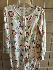 Birdie Bean Bamboo Lion Zebra Giraffe Pajamas Zippy Sleeper Flip Feet