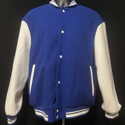 Zara Varsity Bomber Jacket Men s XL Blue White New With Tags NWT $119