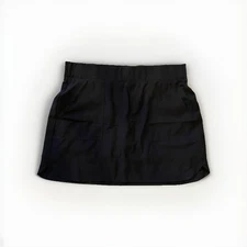 RBX Womens XL Flat Front Black  Active Skort CR5115R w/ Hidden Pocket NWT