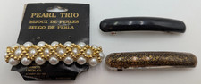3 Vintage Hair Barrettes Barrette Clips Lot 1