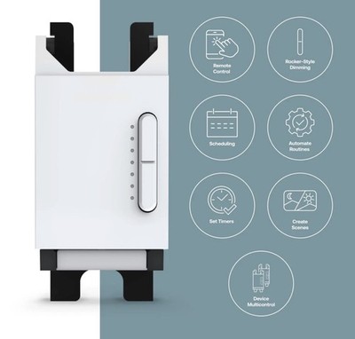 Smart Dimmer - Single-Pole, Rocker-Style Dimming, 2.4 GHz Wi-Fi.DS-CD1M-WHMC-UCV