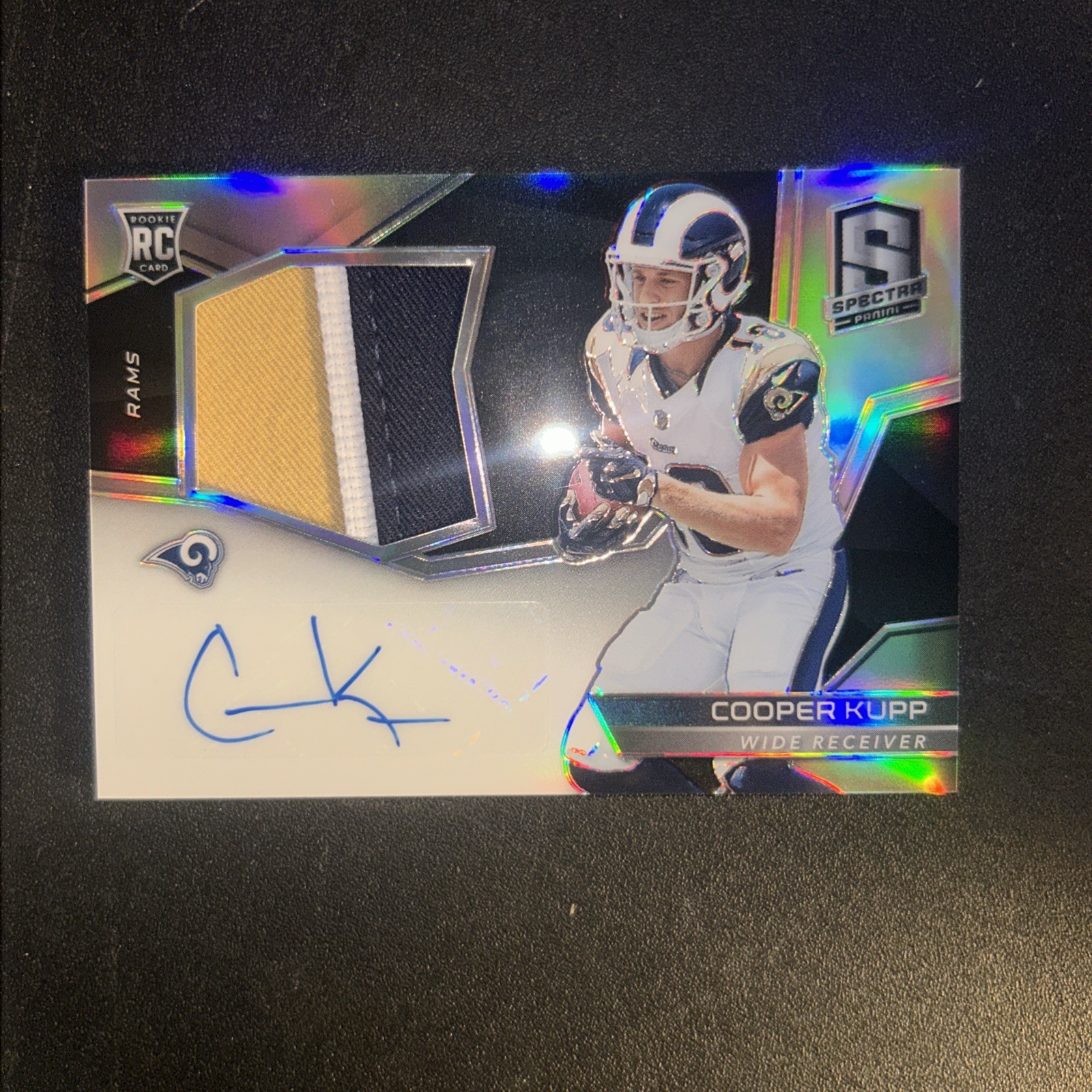 2017 PANINI SPECTRA #232 COOPER KUPP AUTO ROOKIE PATCH RC /99