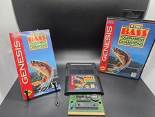 Sega Genesis TNN Bass Tournament of Champions No Poster W/Manual Cleaned Tested 