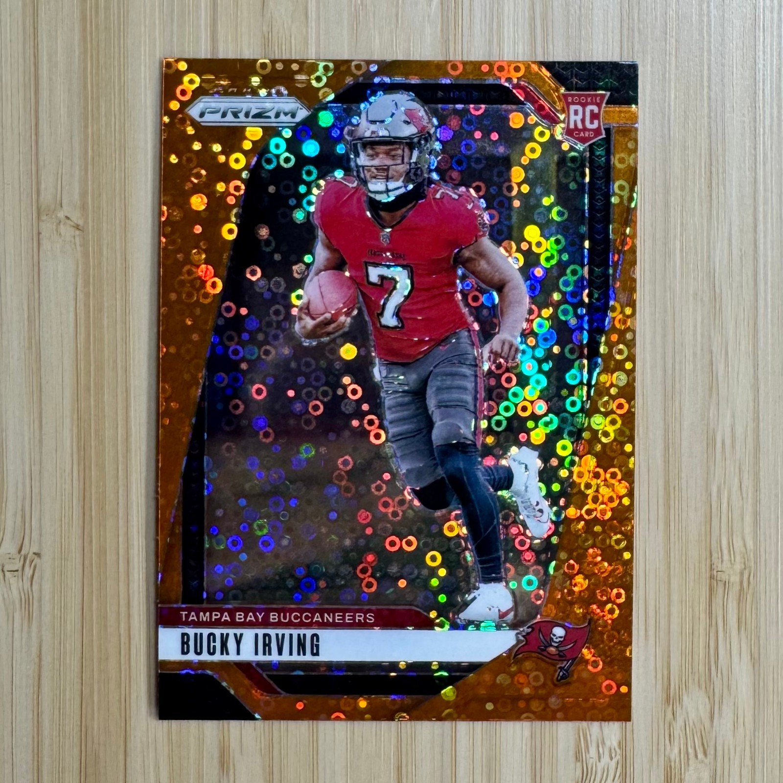 2024 Panini Prizm Bucky Irving RC Orange Disco Prizm #316 Buccaneers