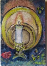 Ol gemalde Original handarbeit 25x17  lainwand auf brett unikat mit Signatur