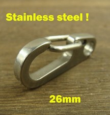 10pcs 1" 26mm Stainless steel Carabiner Spring Snap Hook Clip Paragliding
