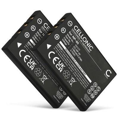 2x Akku für Maginon DV-Z5 HD Tevion DV-Z5 HD Traveler DC-6300 HD 10X 1180mAh 
