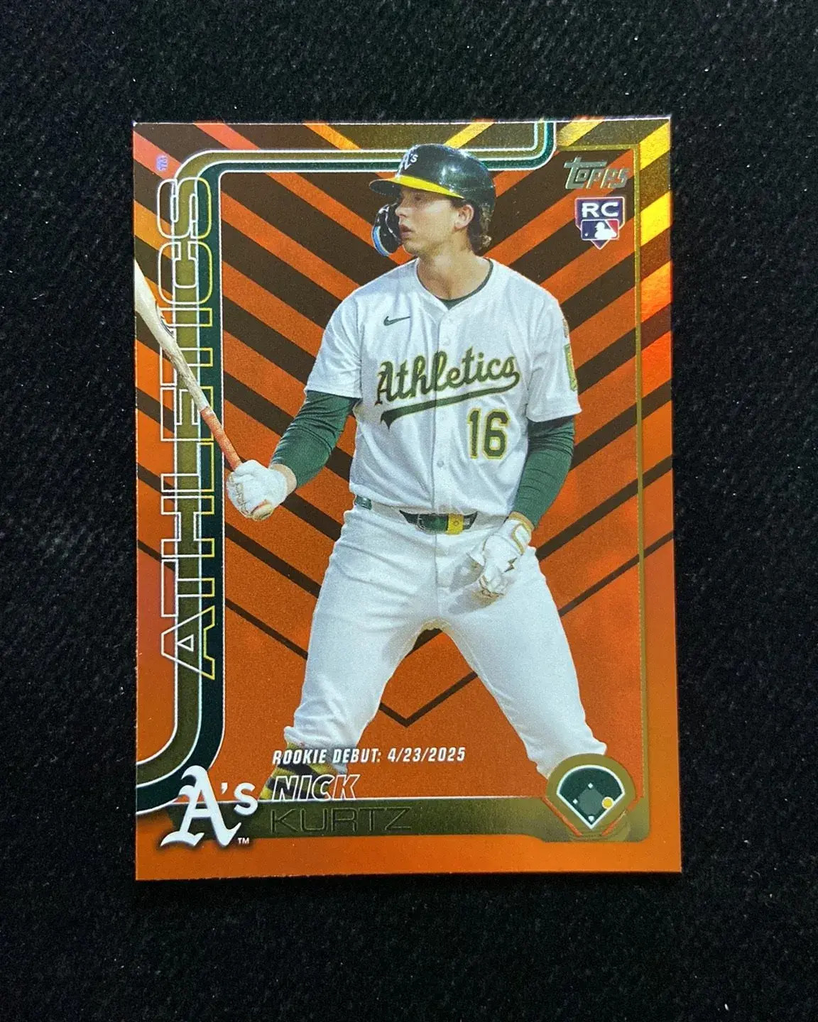 2025 Topps Update Series Rookie Debut Nick Kurtz Holiday Foilboard RC -QI95