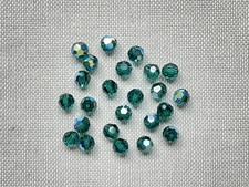 Swarovski Elements 5000 6mm Crystal Emerald AB 205 AB  Beads - 24 ct