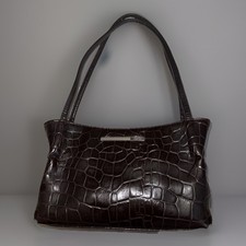 ESPRIT Dark Brown Faux Leather Crocodile Embo...