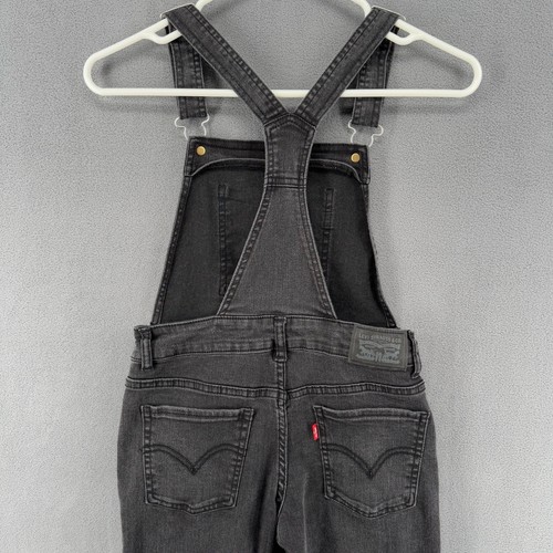 Levis Girlfriend Overalls Big Girl Size 12 Black Pockets Kids - Picture 6 of 11
