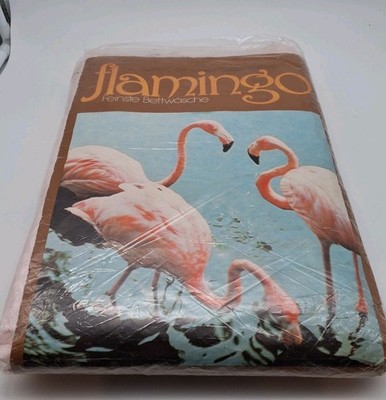 DDR Bettwäsche Flamingo 2 Kopfkissen, 2 Bezüge Rose unbenutzt OVP 