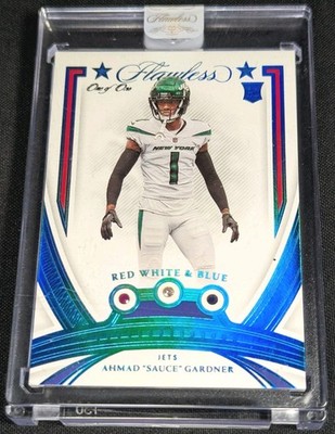 TRUE 1/1 RC AHMAD SAUCE GARDNER 🚨ROOKIE DIAMOND RUBY AND SAPPHIRE 2022 Flawless