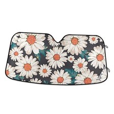 Daisy Flower Car Windshield Sunshade - Foldable Reflective Sun Shade Flower 2