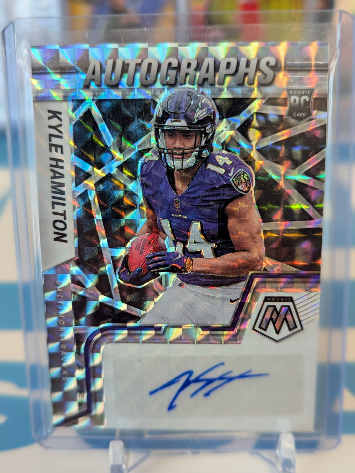 Kyle Hamilton Panini Mosaic Rookie Autograph Mosaic #RAMKH Base