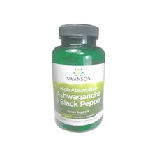 Swanson High Absorption Ashwagandha & Black Pepper - Featuring Bioperine