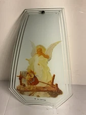 OK LIGHTING TOUCH LAMP REPLACEMENT GLASS 1 Panel Guardian Angel