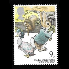 Tale of PETER RABBIT (by Beatrix Potter) GB 1979 : QEII 9p. postage stamp