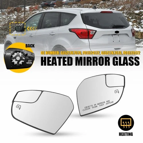 Mirror Glass For 2017-19 Ford Escape Passenger Driver GJ5Z17K707G GJ5Z17K707A H