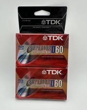 TDK Superior Cassette Tapes 4-Pack 90 Minute Normal Bias Audio D60 Sealed