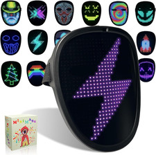 Led Mask Light up Mask with Gesture Sensing, Cool Glowing Toys Masks Great Gift