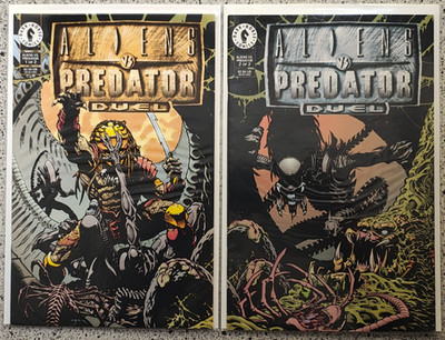 1995 Dark Horse Aliens vs Predator Duel 1 , 2 complete set JAVIER SALTARES