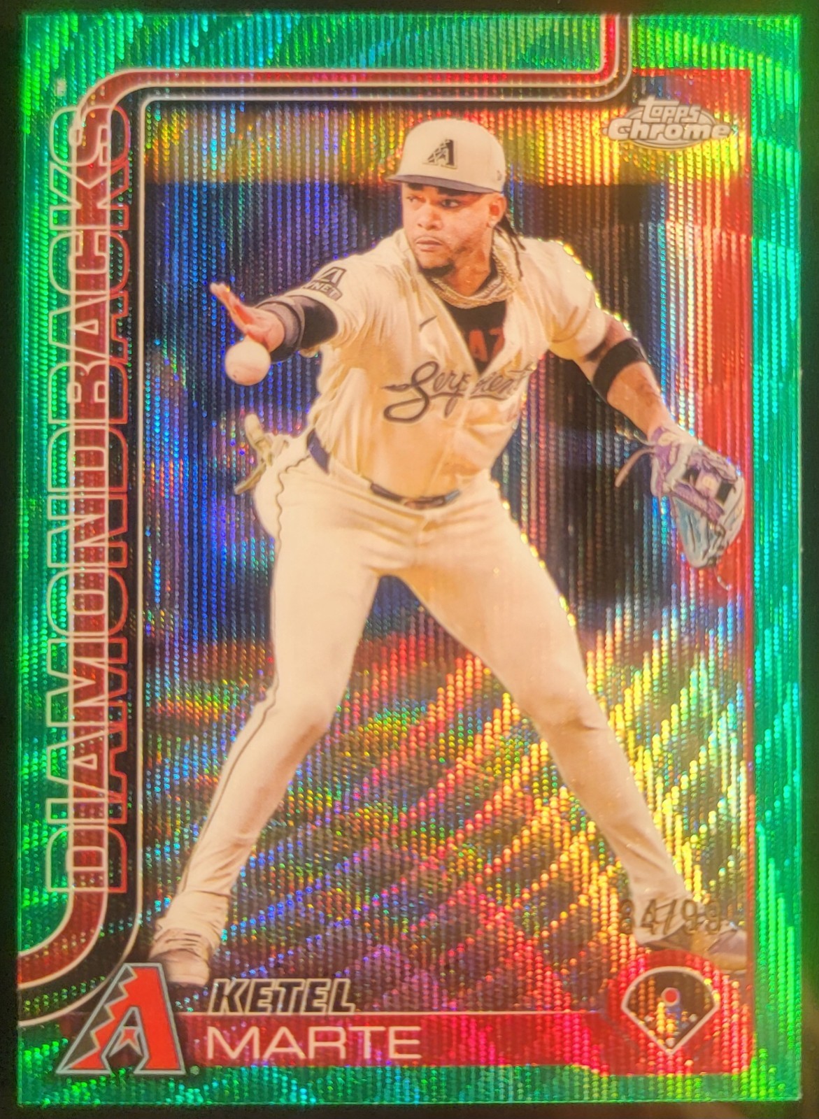 2025 Topps Chrome Ketel Marte Green Wave Refractor /99