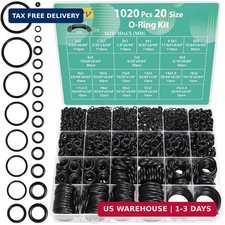 1020 Pcs O Ring Kit 20 Size Nitrile Rubber O Ring Assortment Set for Car Auto