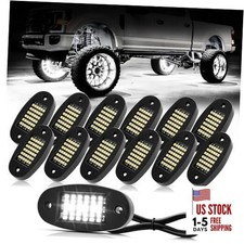 White Rock Lights 6000K Pure White 36 LEDs SMD Chips Super Bright Neon 12 Pods