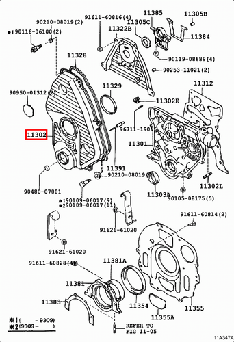 Genuine LandCruiser LJ77 LJ73 LJ72 LJ71 LJ70 2L T 2L 3L Timing Chain Belt Cover - Picture 12 of 20