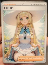 Lillie - Pokemon - Waifu - Goddess - DIY - Full Art - Glossy - Trainer Card