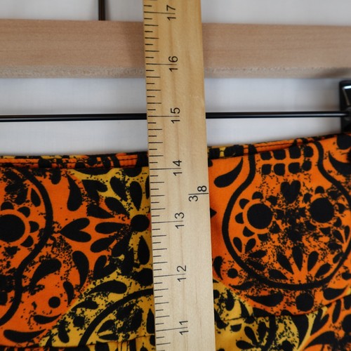 Lularoe XL Halloween Leggings Sugar Skull Dia De Los Muertos Yellow Orange TC2 - Picture 7 of 9