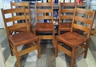 Gustav Stickley 306 1/2 Ladder Back Chairs Original With Paper Labels. See desc. — photo 1