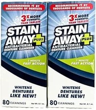 Stain Away Plus Professional Denture  Aligner Cleaner - Whitens, Removes