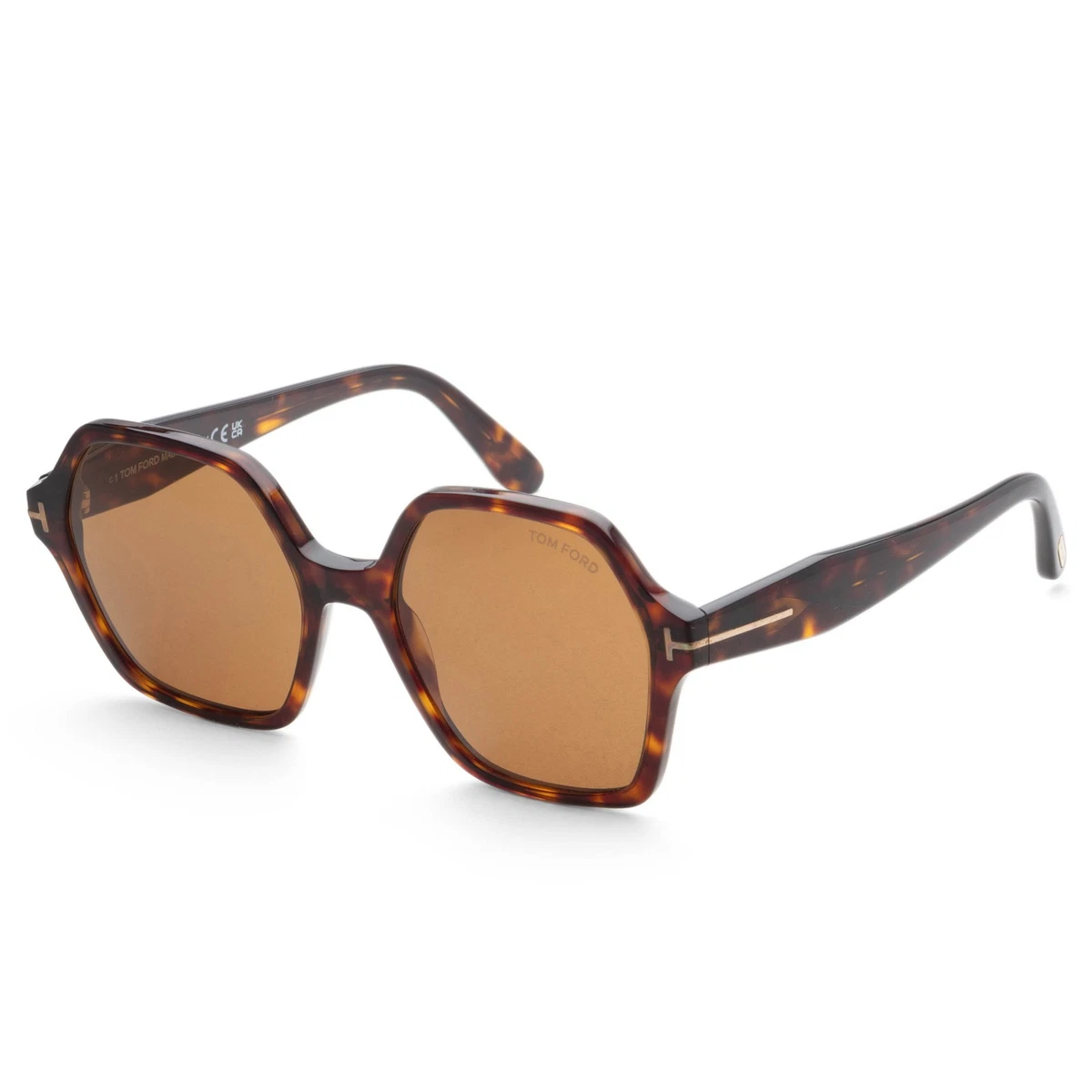 Tom Ford Brown Plastic Frame Sunglasses for Women for sale  display picture 3