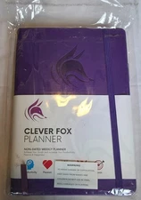 Clever Fox Weekly Purple Non-Dated Weekly Organizer Undated Diary