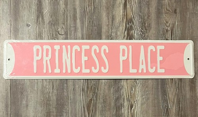 #ad Princess Place 24 x 5 Novelty Embossed Aluminum Sign Wall Art New $17.95