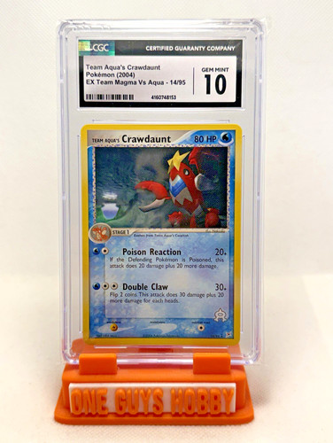 Team Aqua's Crawdaunt graded CGC 10 for sale on eBay